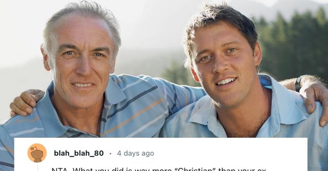 A man and nephew posing together