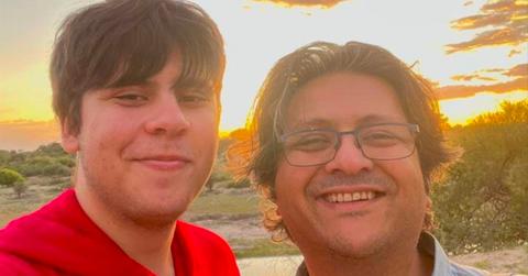 Shahzada Dawood and his teenage son, Suleman.