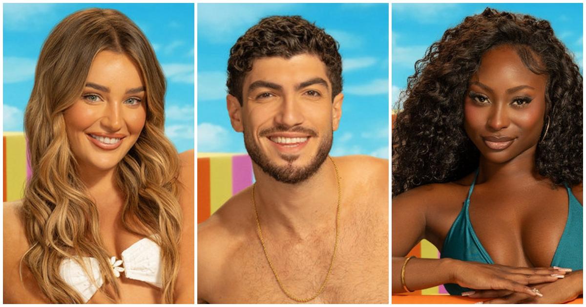 (l-r): 'Love Island Games' Season 2 cast members Lucinda, Charlie, and Kay
