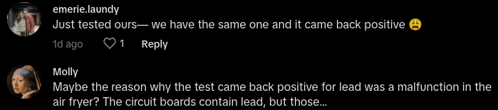 air fryer lead test tiktok