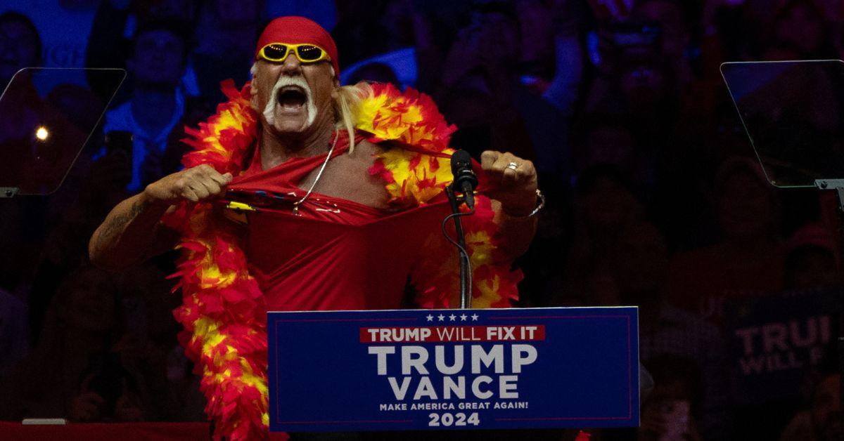 Hulk Hogan speaking at the Republican National Convention. 
