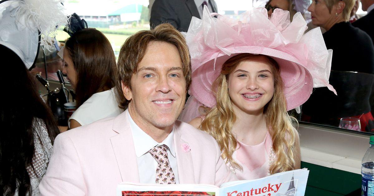 (l-r): Larry Birkhead and his daughter, Dannielynn Birkhead, at the Kentucky Derby.