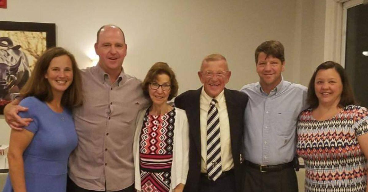 Lou Holts with his wife Beth and four children