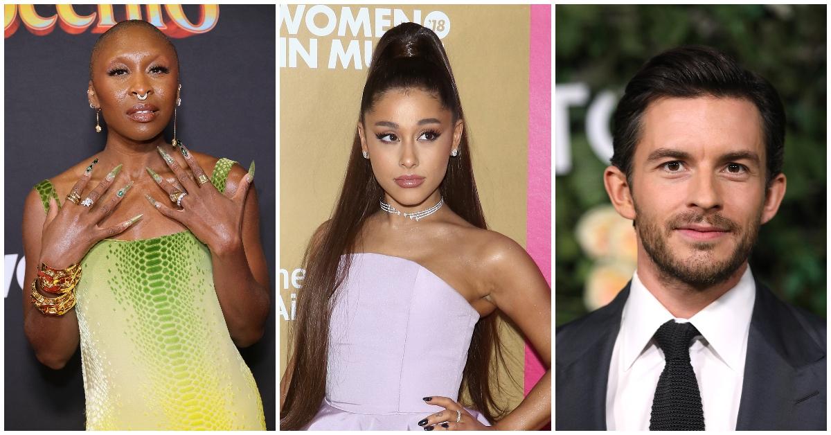 L-R: Cynthia Erivo, Ariana Grande, Jonathan Bailey