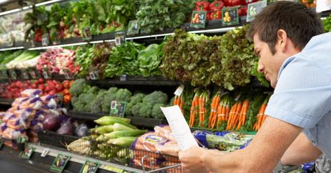 Husband Grocery Store List