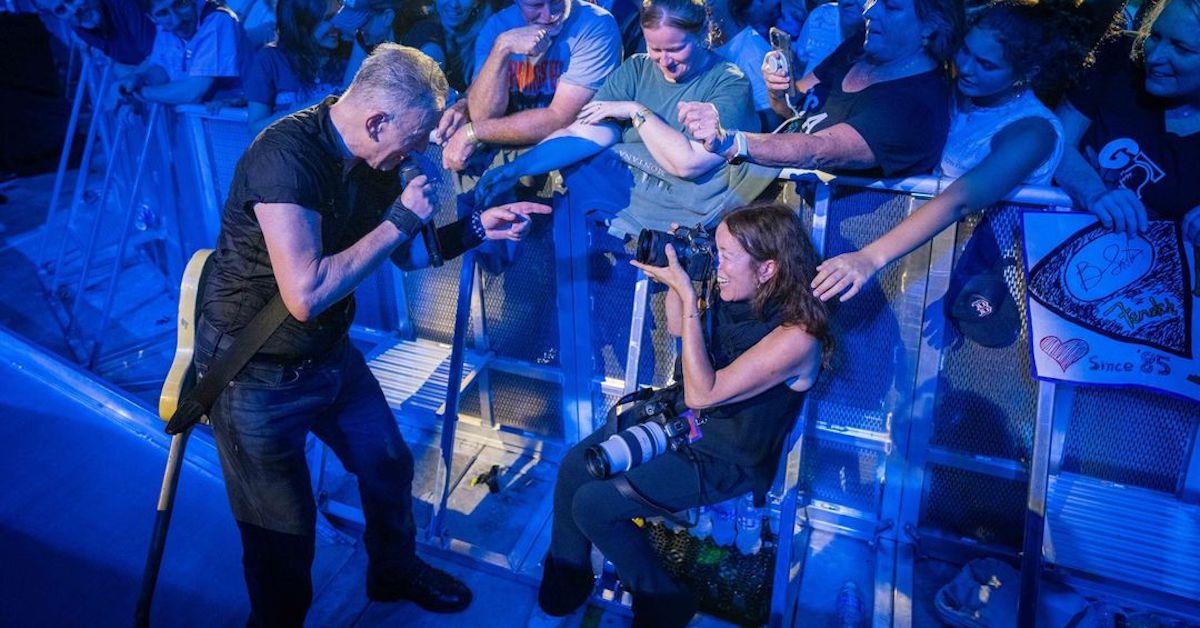 Bruce Springsteen with his sister Pamela on Aug. 26, 2023, at Gillette Stadium 