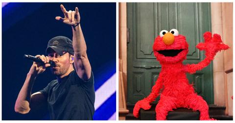 Enrique Iglesias and Elmo