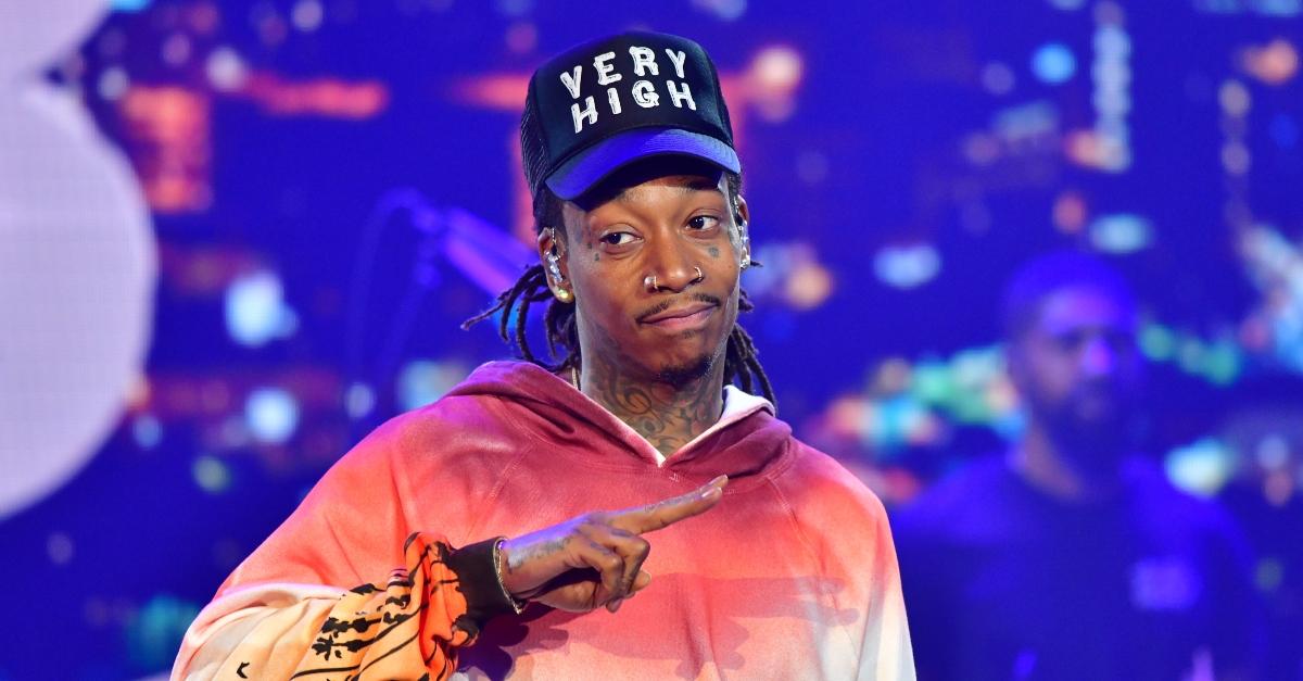 Wiz Khalifa on stage at Dick Clark's New Year's Rockin' Eve.