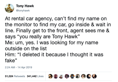 tony hawk twitter celebrity