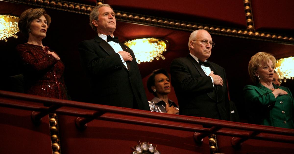 George W. Bush, Laura Bush, Dick Cheney, and Lynne Cheney at the 2008 Kennedy Center Honors.