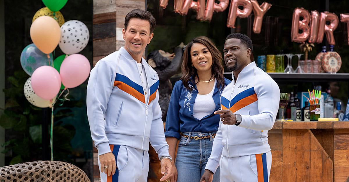 Mark Wahlberg, Regina Hall, and Kevin Hart in 'Me Time'