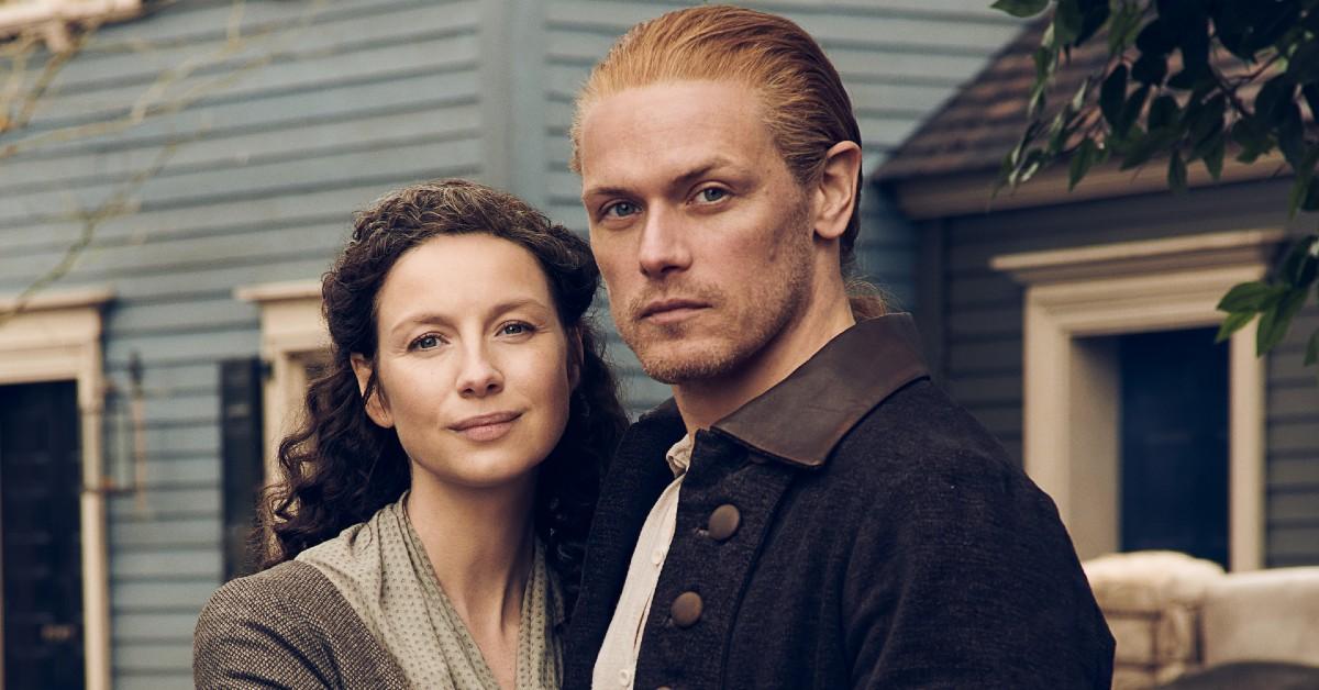 (L-R) Claire Fraser (Caitriona Balfe) and Jamie Fraser (Sam Heughan) 