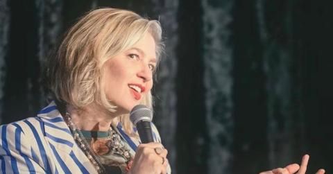 Christina P performing stand-up