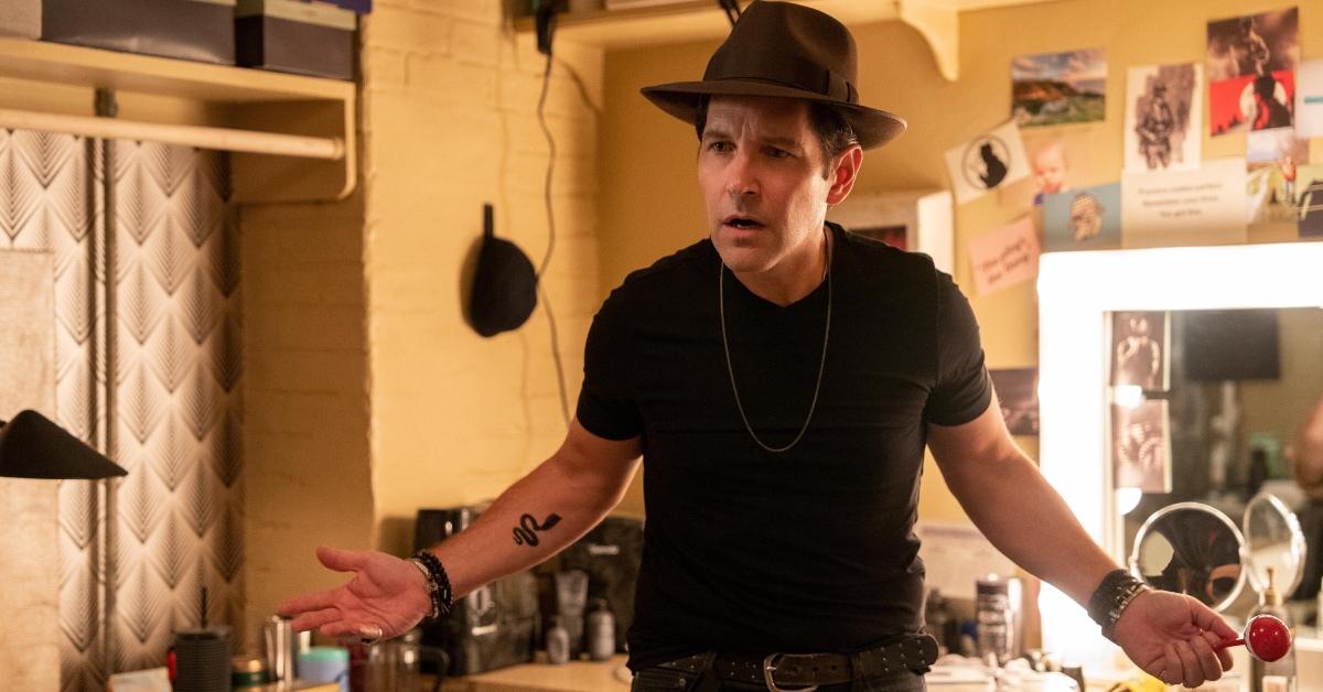 Ben (Paul Rudd) in his dressing room on 'Only Murders in the Building'