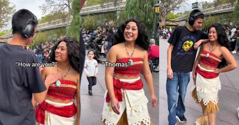 Disney World Moana Actor Meets Autistic Teen