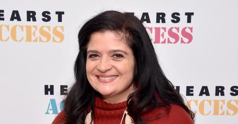 Alex Guarnaschelli in a red sweater at the 2018 Hearst MagFront on Oct.17, 2018.