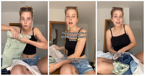 TikTok user @annathingbutanimals shares an Airbnb travel hack.