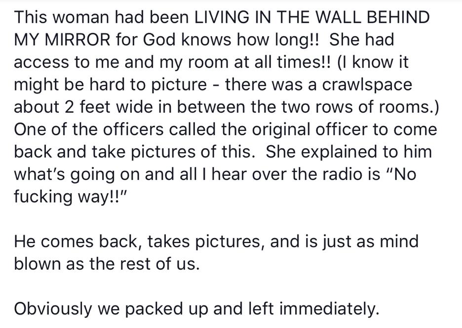 stranger in hotel walls