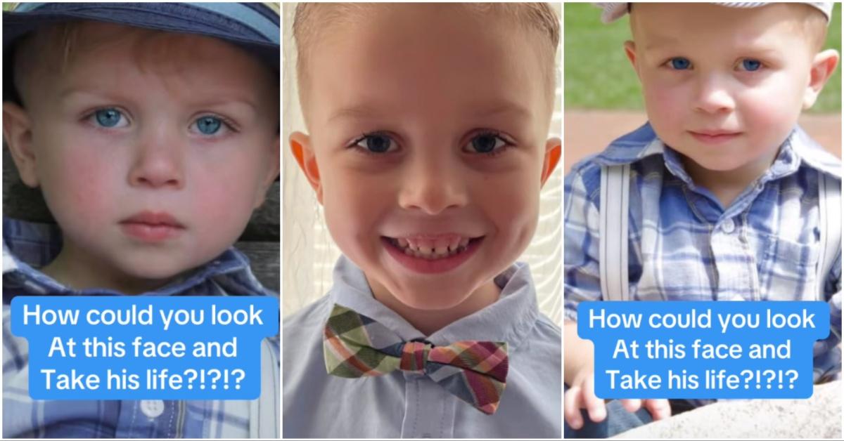 Photos of Rowan Morey from his mom's TikTok account