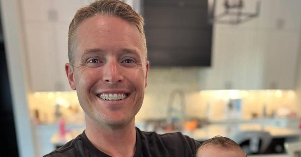 Robert Terkla with his son. 