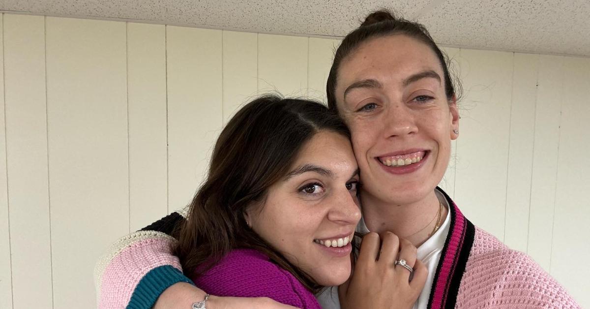 Breanna Stewart and Marta Xargay Casademont pose for a photo on Thanksgiving Day in 2023.