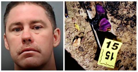 (L-R): Joseph Wayne Burnette mug shot; Partially burnt clothing of Dana Lynn Dodd