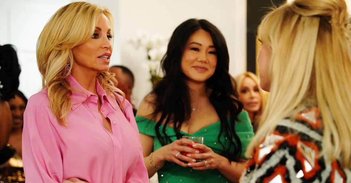 Camille Grammer and Crystal Minkoff at a social event on RHOBH