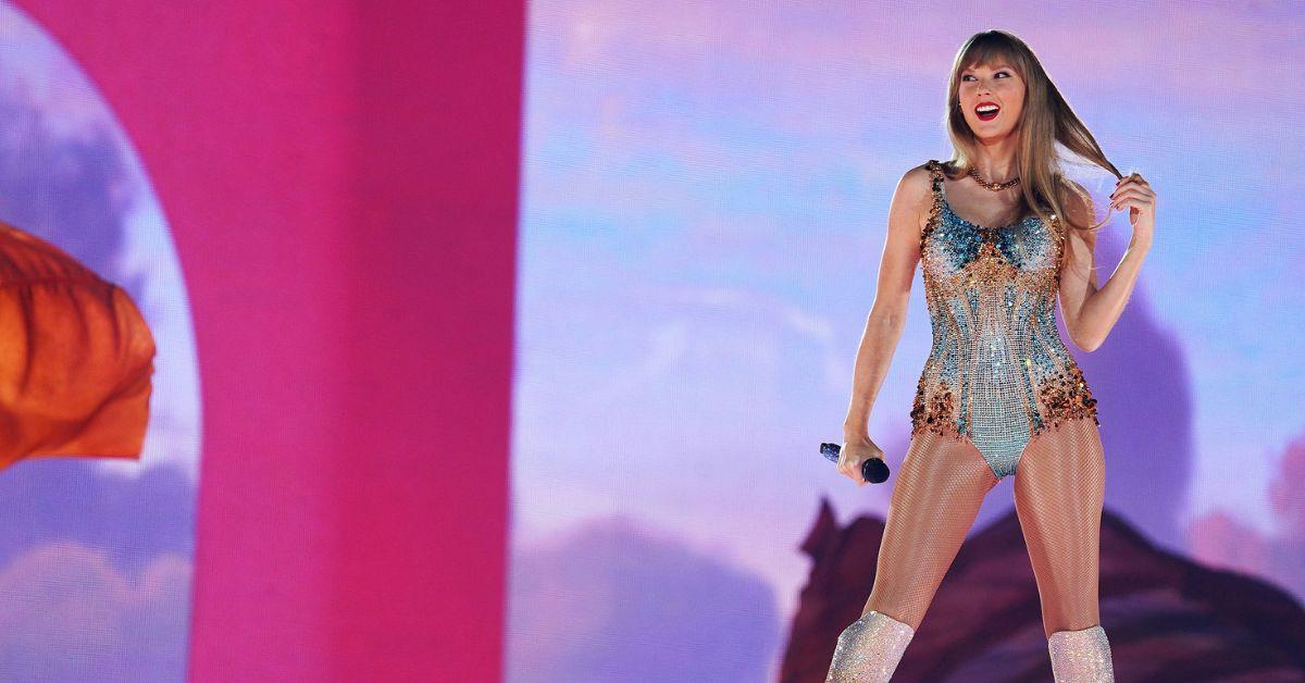 Taylor Swift performing in Australia in 2023. 