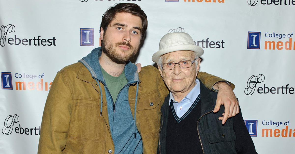 Norman Lear with his son Ben at Ebertfest in 2017. 