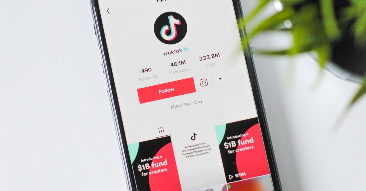 TikTok app open on a phone.