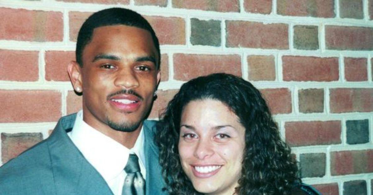 An old photo of Juan Dixon and Robyn Dixon.