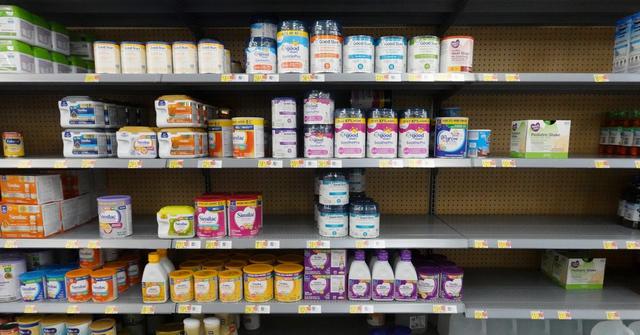 Shelves with baby formula