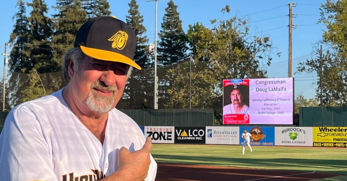 Doug LaMalfa at a baseball game.