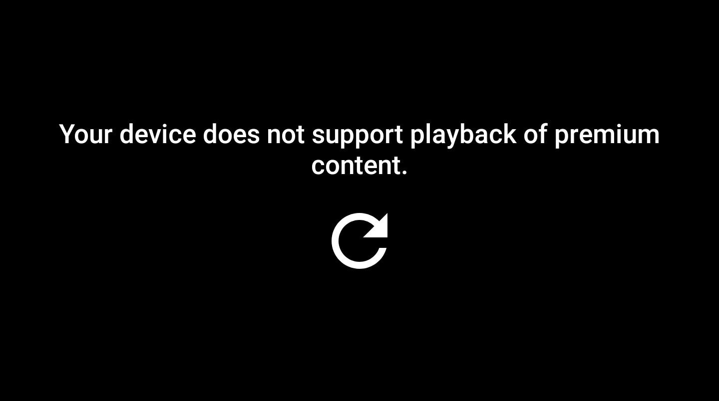 "your device does not support playback of premium content" error message on Twitch