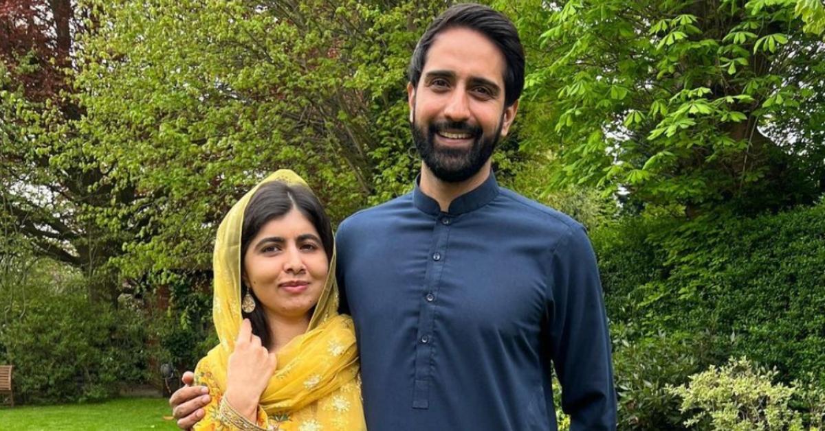 (L-R): Malala Yousafzai and her husband, Asser Malik