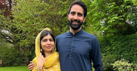 (L-R): Malala Yousafzai and her husband, Asser Malik