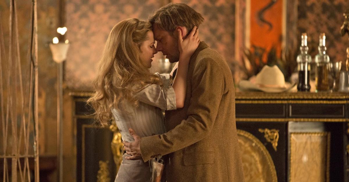 Jimmi Simpson as William/The Man in Black with Evan Rachel Wood as Dolores in 'Westworld.'