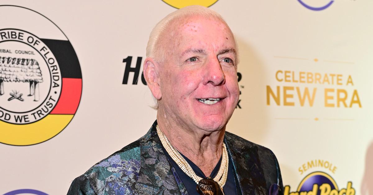 Ric Flair attends a New Era In Florida Gaming Event at Seminole Hard Rock Hotel & Casino Tampa on Dec. 8, 2023 in Tampa, Flor.