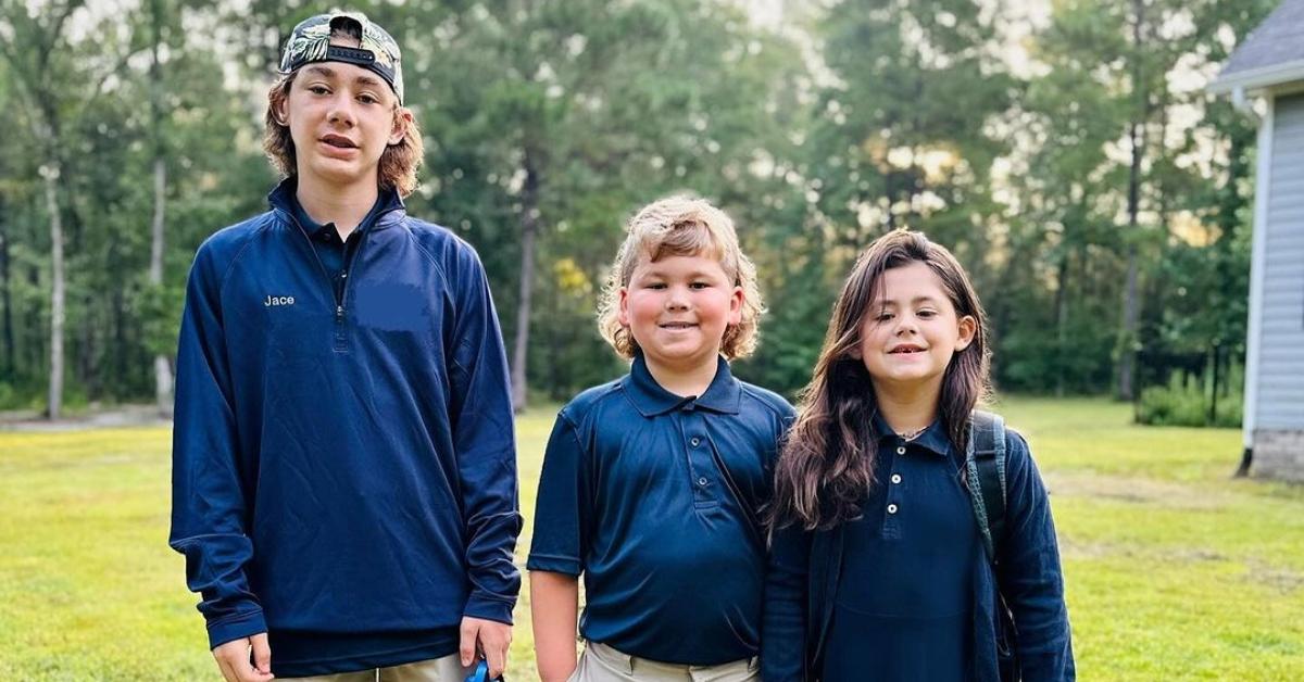 Jace Evans with his siblings, Kaiser and Ensley