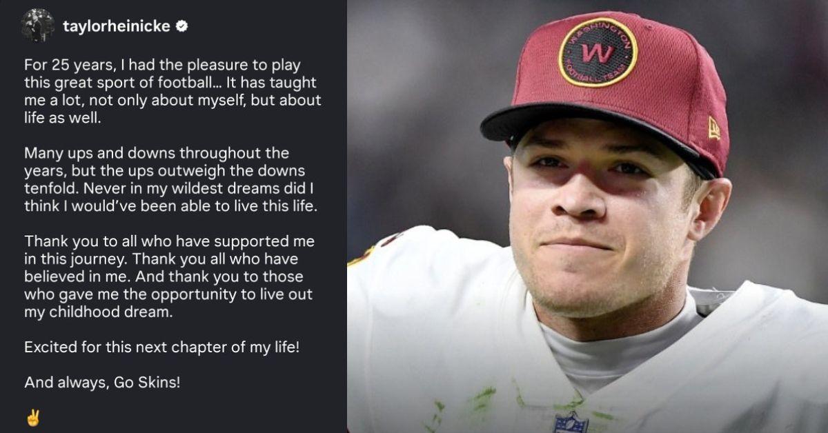 Taylor Heinicke Announces Retirement