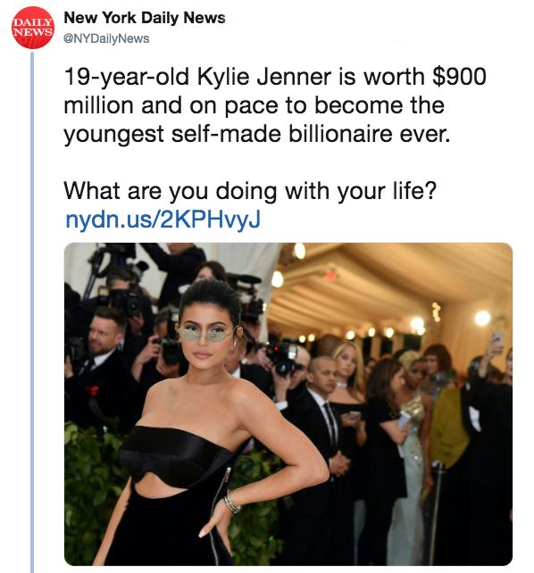 kylie jenner self made billionaire