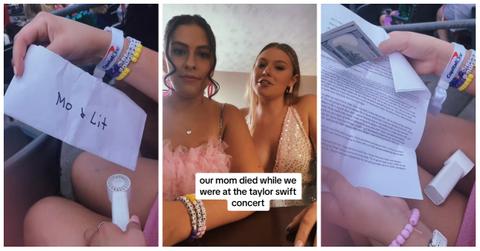 TikTok user @lindsorito and her sister revealed their mother died when they were at a Taylor Swift concert.