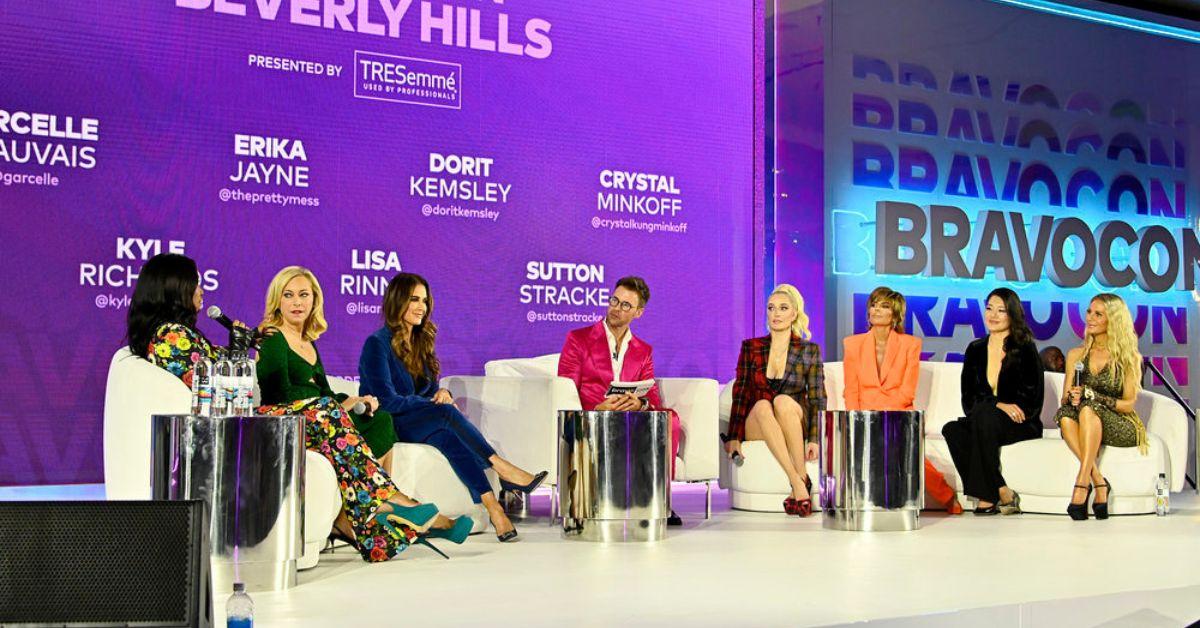 The 'RHOBH' cast with Brad Goreski at Bravocon in October 2022.