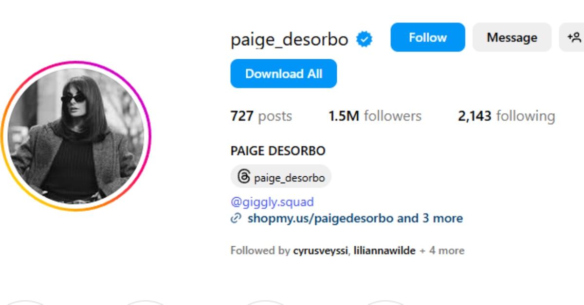 Paige DeSorbo's Instagram bio is missing the 'Summer House' tag