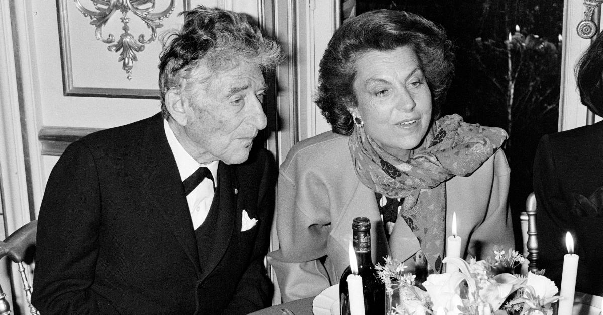 Paul-Louis Weiller and Lillian Bettencourt attend an event in April 1985