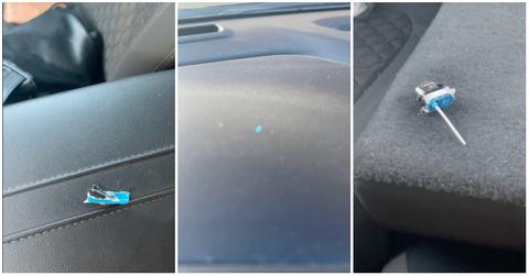 lighter exploded in car