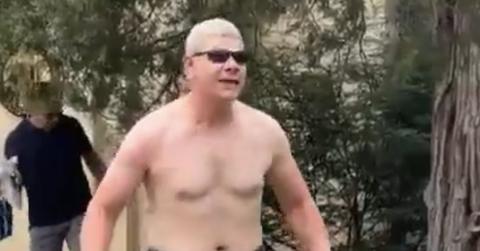 Mohamed Sabry Soliman with no shirt on.