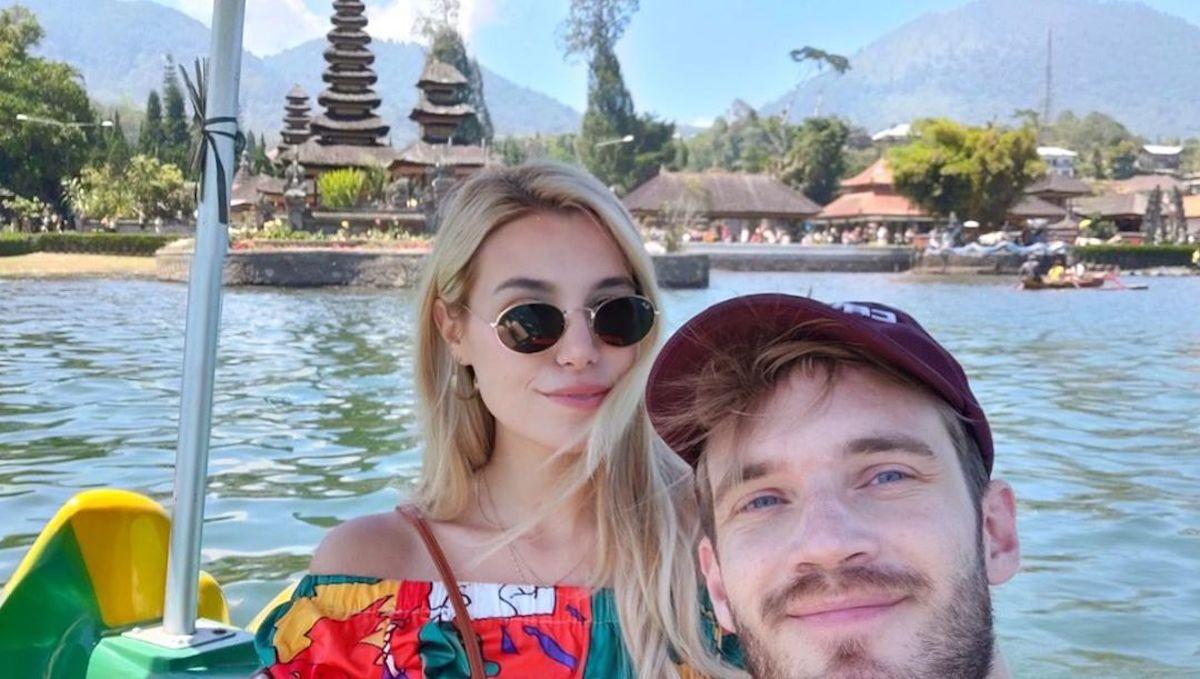 YouTuber PewDiePie with wife Marzia