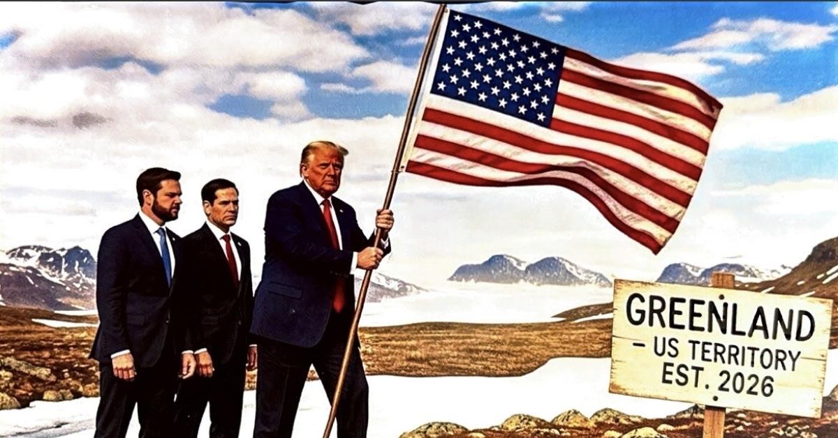 An image posted by Donald J. Trump during the Greenland crisis onto his "Truth Social" account