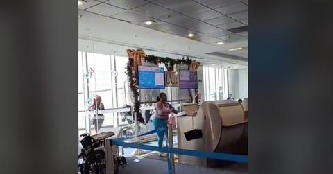 Miami woman destroys kiosk TikTok